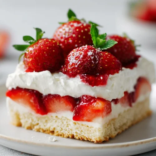 Erdbeer Mascarpone Biskuit Blitz Kuchen