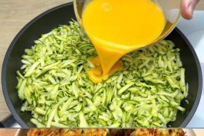 Nur Zucchini, Eier und Käse ein unglaublich leckeres Abendessen!