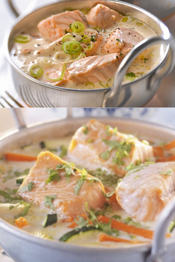 Saftige Lachs-Blanquette