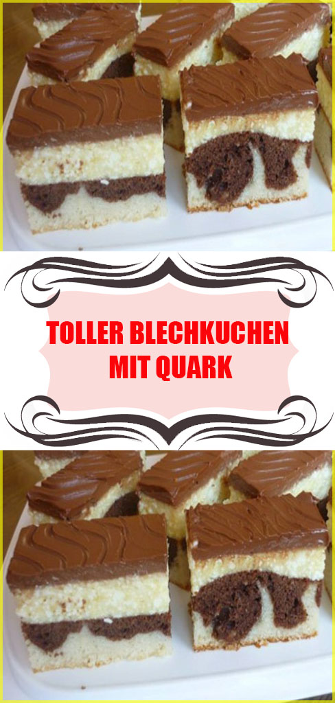 Toller Blechkuchen mit Quark