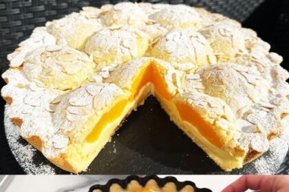 Heute gebacken, Italienische Zitronenkuchen mit 800 g Pfirsiche