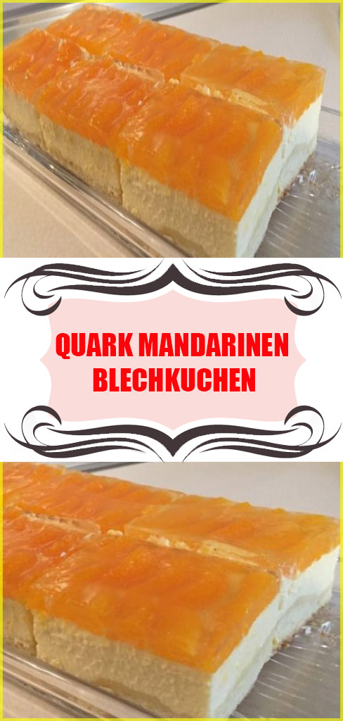 Quark Mandarinen Blechkuchen