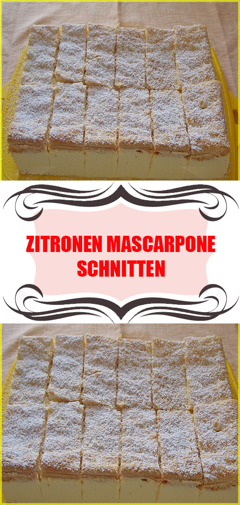 Zitronen Mascarpone-Schnitten
