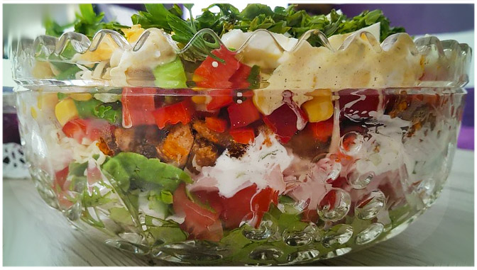 Gyrosschichtsalat, Der beste Salat überhaupt!