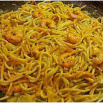 Spaghetti mit scharfer Garnelen-Sahne-Soße