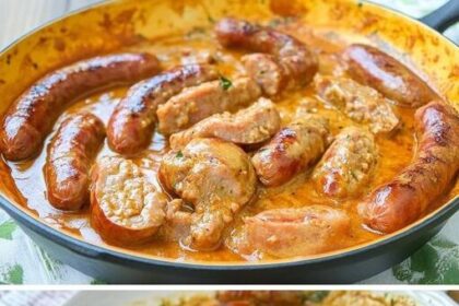 Bratwurst in Zwiebelsauce zum Sattessen soo lecker