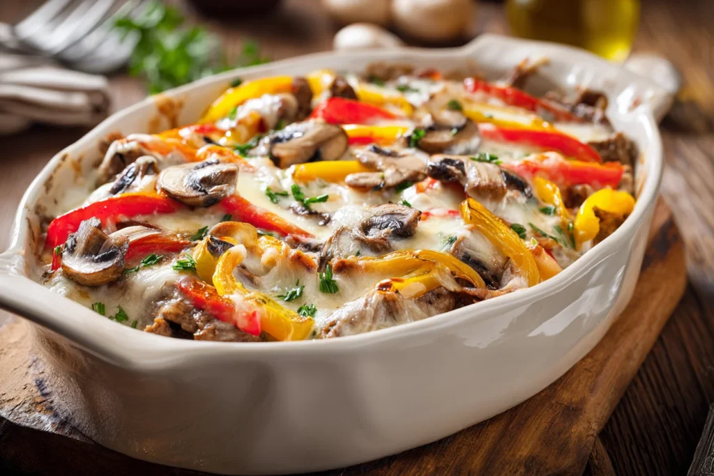 Überbackenes Gyros in Käse-Sahne-Sauce