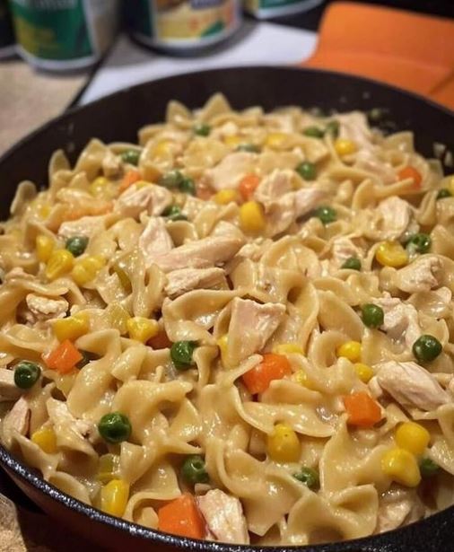 Mein billiges & faules Essen von gestern Abend, Hähnchenpasta