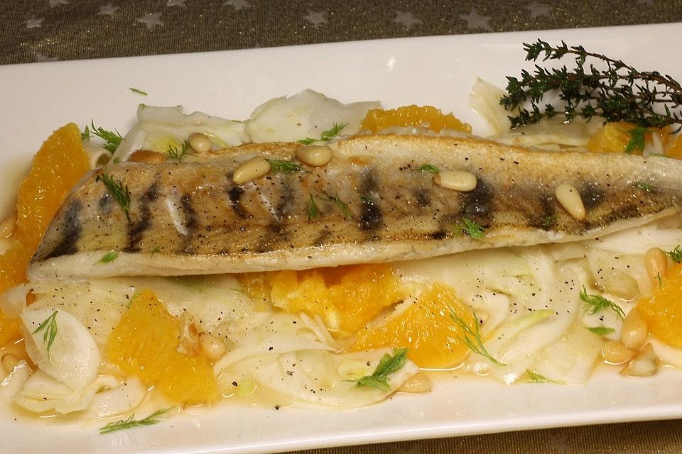 Pangasius auf Fenchelsalat in Orangenvinaigrette - Einfache Rezepte