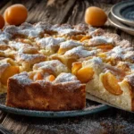 Frisch gebackener Zwetschgenkuchen vom Blech, saftig und golden