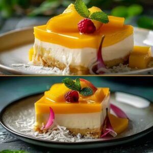 Mango Käsekuchen ohne backen Rezept 2 Mango Käsekuchen ohne backen