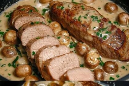Filetpfanne mit 400 g Champignons für die ganze Familie