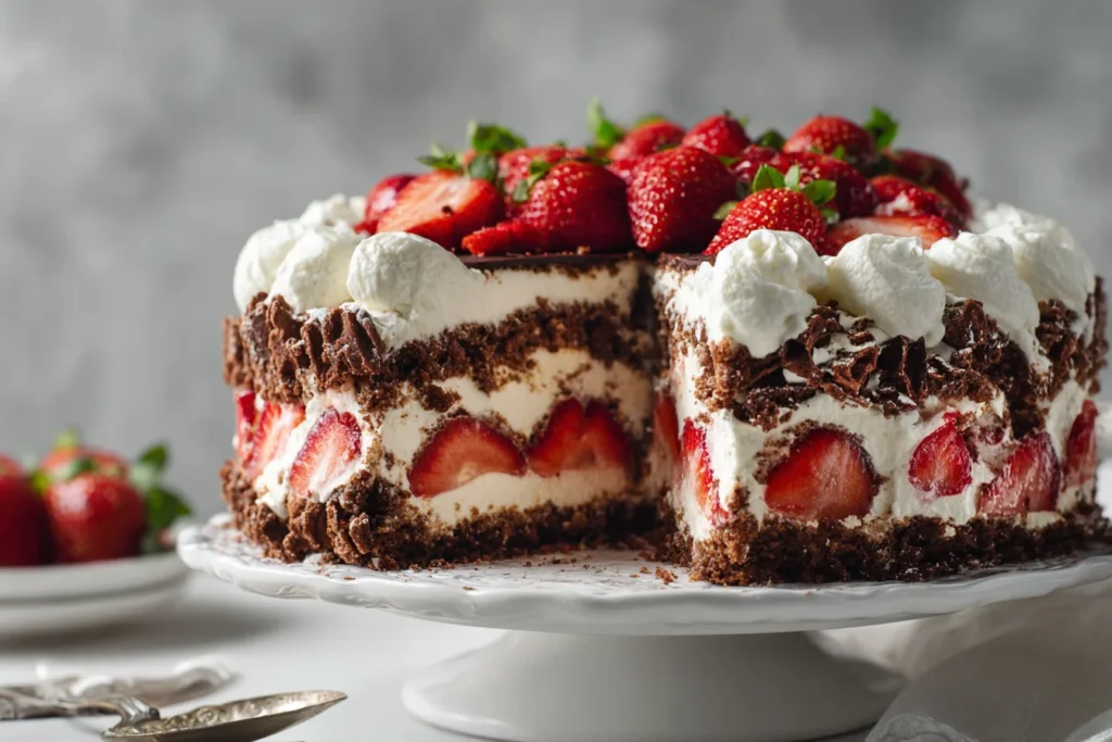 Gewickelte Erdbeer Tiramisu Torte 2
