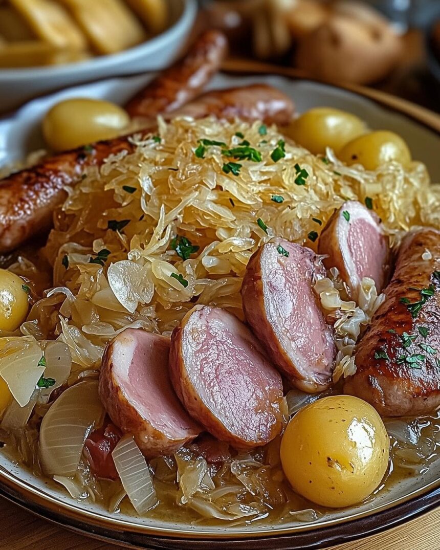 Sauerkraut mit Wurst