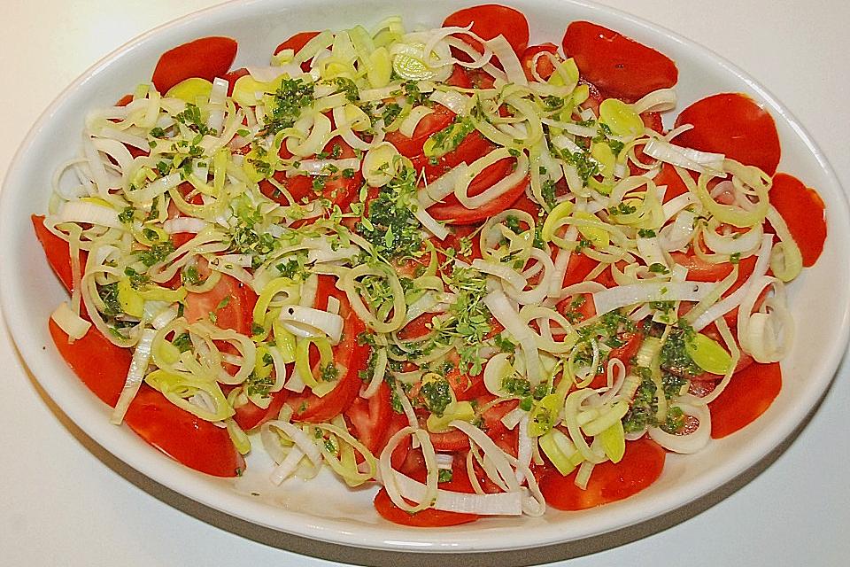 Porree-Tomaten-Salat