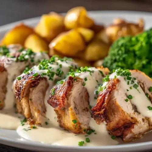Saftige schnelle Putenrouladen aus der Pfanne mit cremiger Sauce