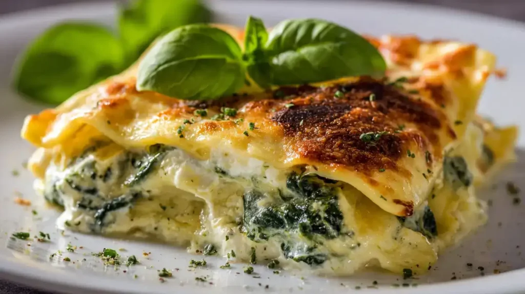 Cremige Schnelle Ravioli-Lasagne mit Ricotta und Spinat, frisch aus dem Ofen