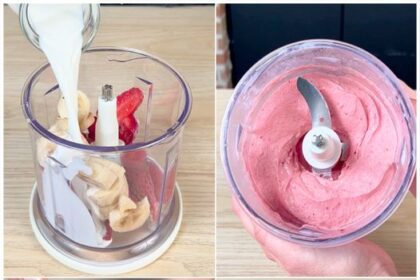 Erdbeercreme mit Sekundenschnelle zubereitung nur 3 Zutaten Rezept