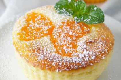 Käsekuchenmuffins mit 250g Magerquark und 1 Packung Puddingpulver