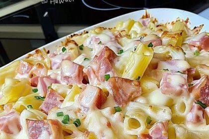 Nudelauflauf ‘Hawaii’ mit 250 g Schinken Man, ist das lecker! Rezept