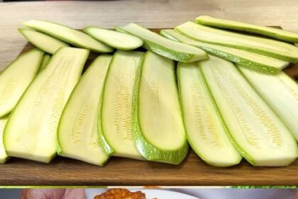 Panierte Zucchini-Scheiben mit Parmesan für jeden Tag 10 Minuten
