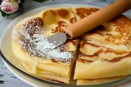 Quark Pfannkuchen mit 2 Packung Vanillepudding ganz ohne Mehl