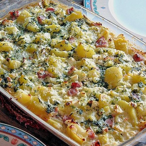 Schafskäse - Kartoffel Auflauf Rezept 2 Schafskäse - Kartoffel Auflauf