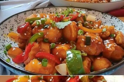 Süßsauer mit 350 g Hühnerbrüst besser als im chinesischen Restaurant Rezept