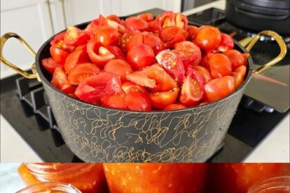 Tomatensauce mit 250ml Essig die mache ich jedes Jahr