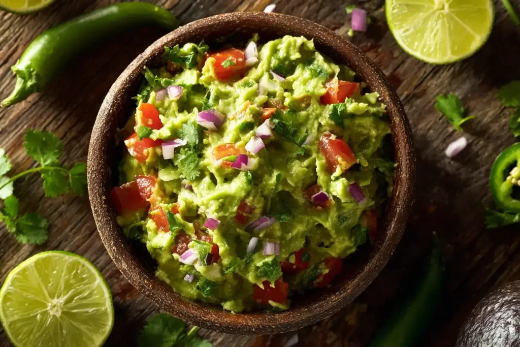 Guacamole – Original-Rezept Guacamole Original-Rezept als frischer Avocado-Dip mit Tomate und Limette