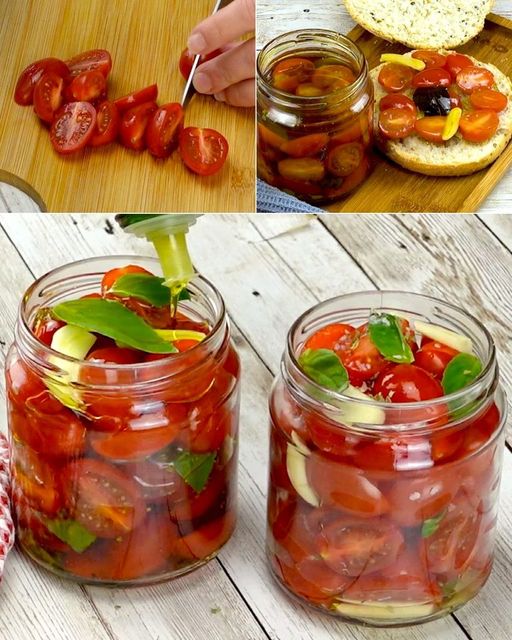 Fantastische Tomaten in Öl: das Rezept für eine einfache und köstliche Konfitüre