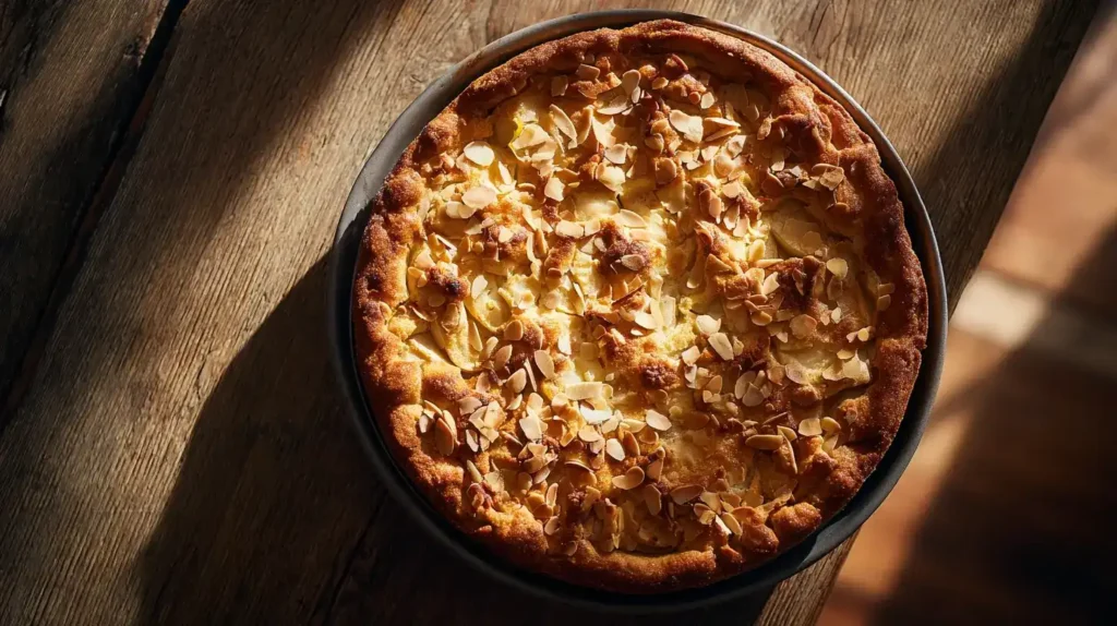 Gedeckter Apfelkuchen – der saftige Klassiker Gedeckter Apfelkuchen auf Kuchengitter mit Zitronen-Mandel-Topping