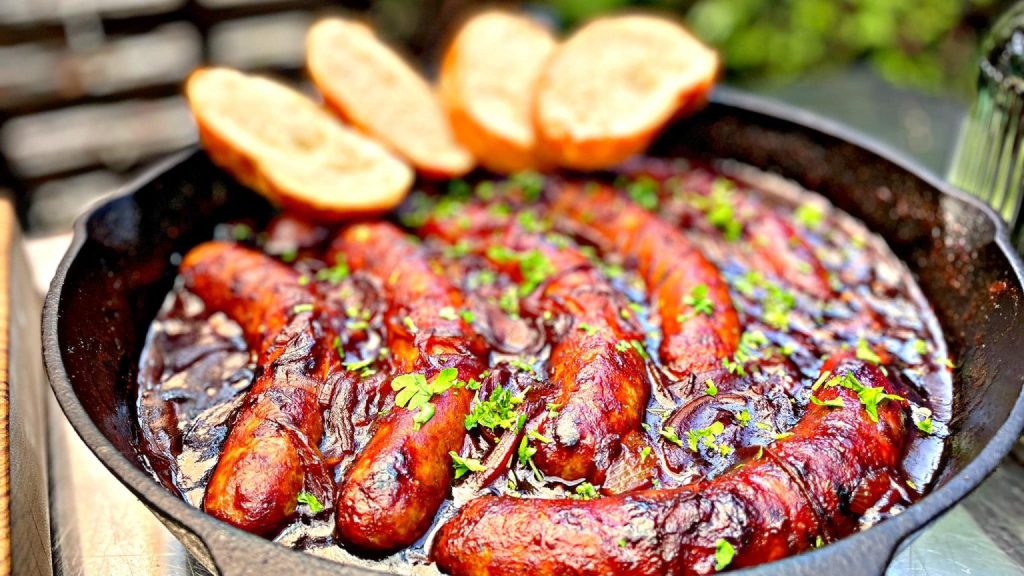 Eine Malzbier Bratwurst Pfanne schnell gemacht und richtig lecker