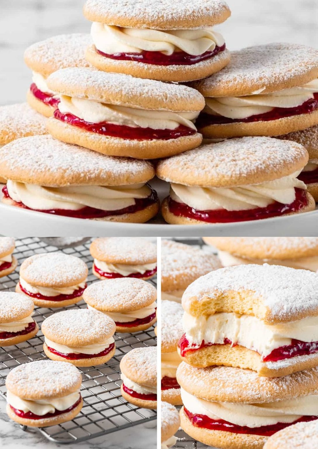 Himbeer Küsschen mit Buttercreme Himbeer Küsschen mit Buttercreme