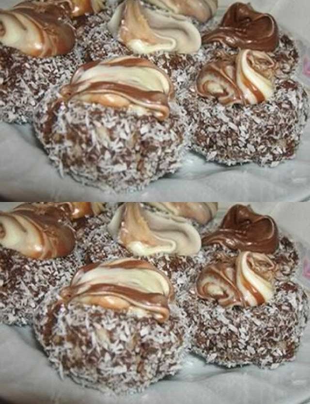 Schoko Nester mit Kokos und Nutella