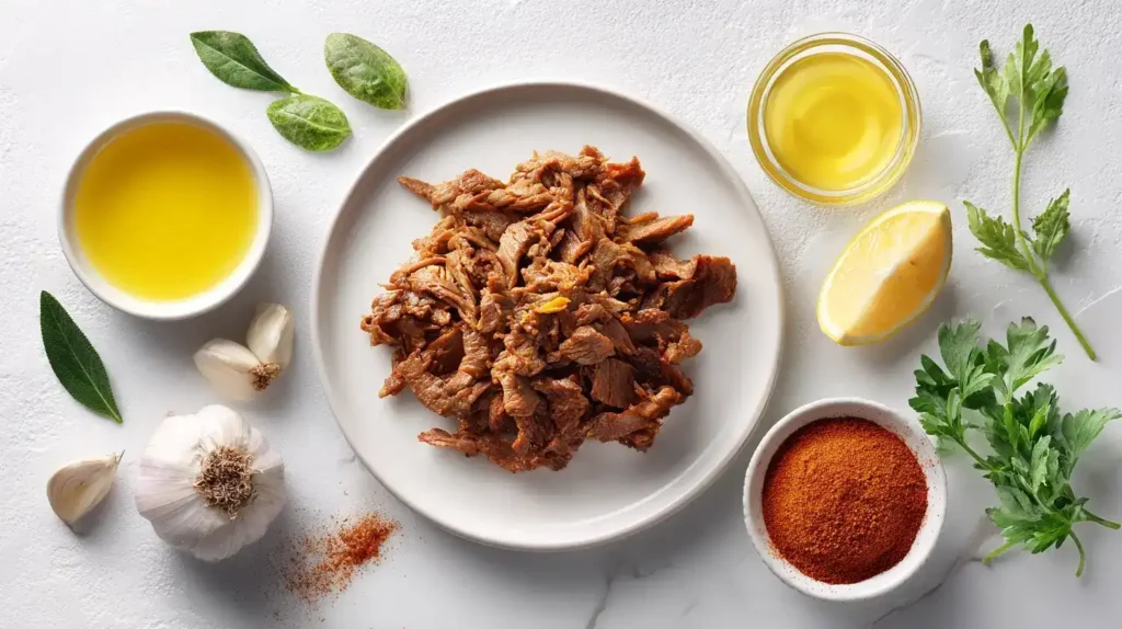 Einfaches Gyros wie beim Griechen mit Pita, Pommes und Tzatziki