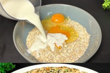 Besser als Pizza, Nur 1 Tasse Haferflocken und Käse!