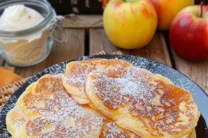 3 Minuten Apfel Joghurt Pfannkuchen ich backe sie jede Woche