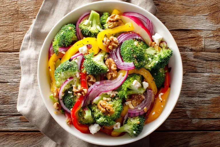 Brokkoli-Paprika-Apfel-Salat