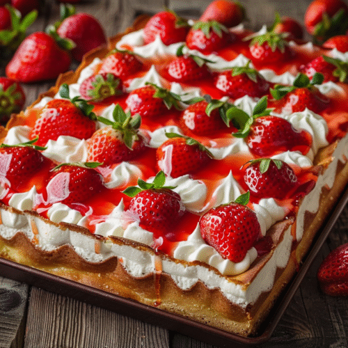 Erdbeerkuchen mit Pudding Rezept 2 Erdbeerkuchen mit Pudding 2