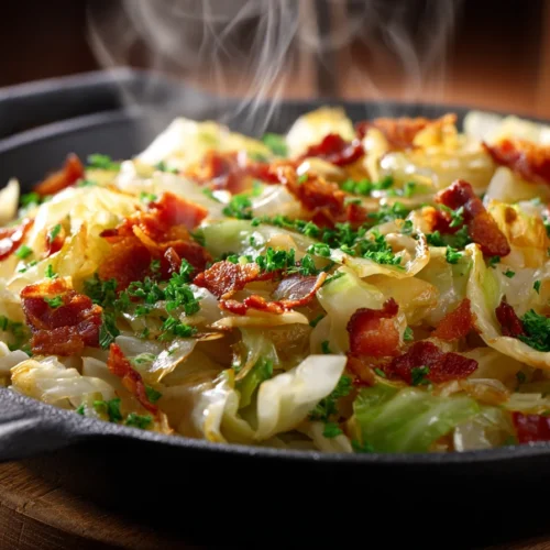 Fried Cabbage with Bacon Recipe Rezept 2 Fried Cabbage with Bacon Recipe