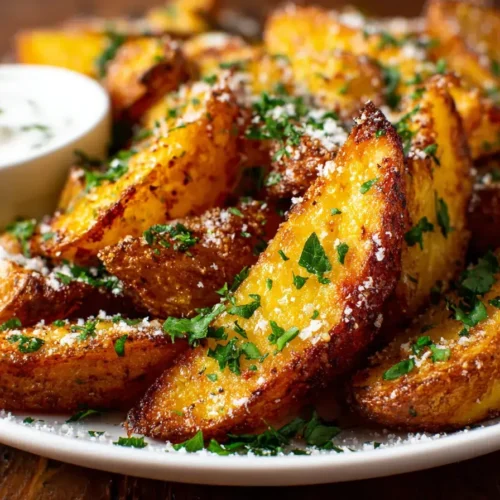 Garlic Parmesan Potato Wedges Recipe Rezept 2 Garlic Parmesan Potato Wedges Recipe