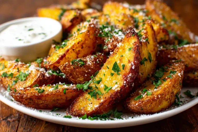 Garlic Parmesan Potato Wedges Recipe