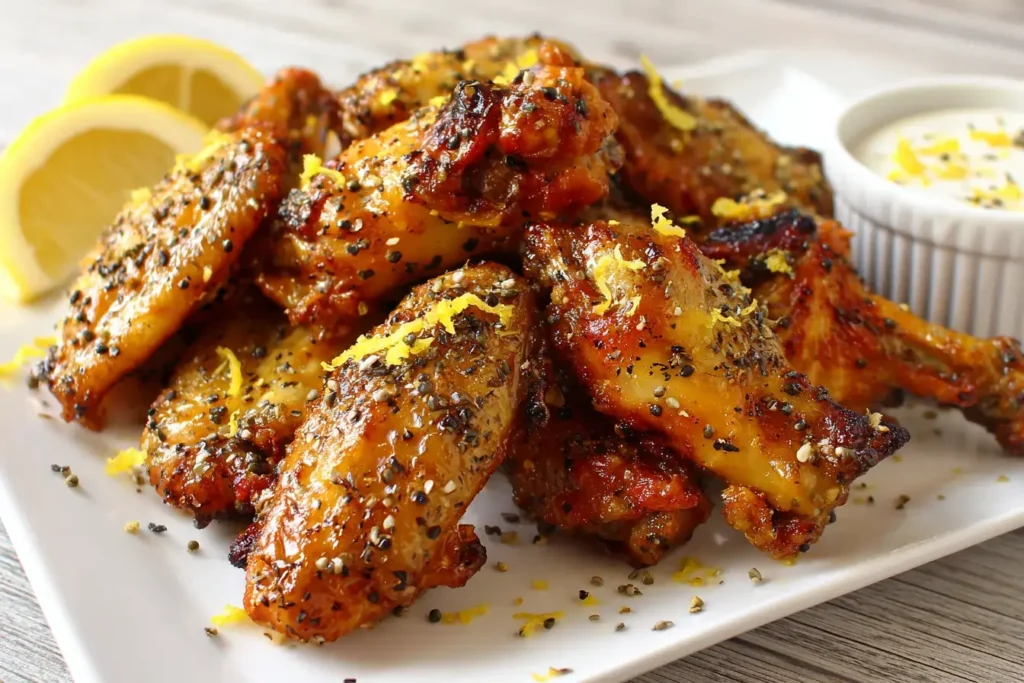 Honey Lemon Pepper Wings Recipe Rezept 1 Honey Lemon Pepper Wings Recipe 2