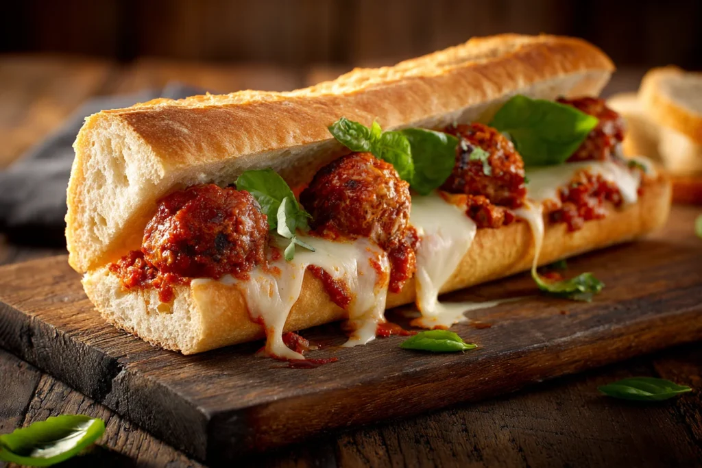 Italienisches Meatball Sandwich Rezept 1 Italienisches Meatball Sandwich 2