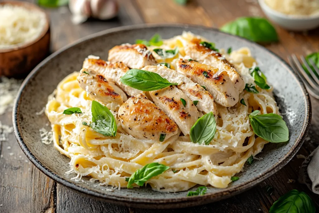 Knoblauch Parmesan Hähnchen Pasta Rezept 1 Knoblauch Parmesan Hähnchen Pasta 2