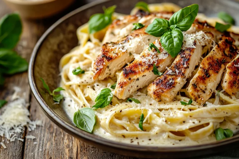 Knoblauch Parmesan Hähnchen Pasta
