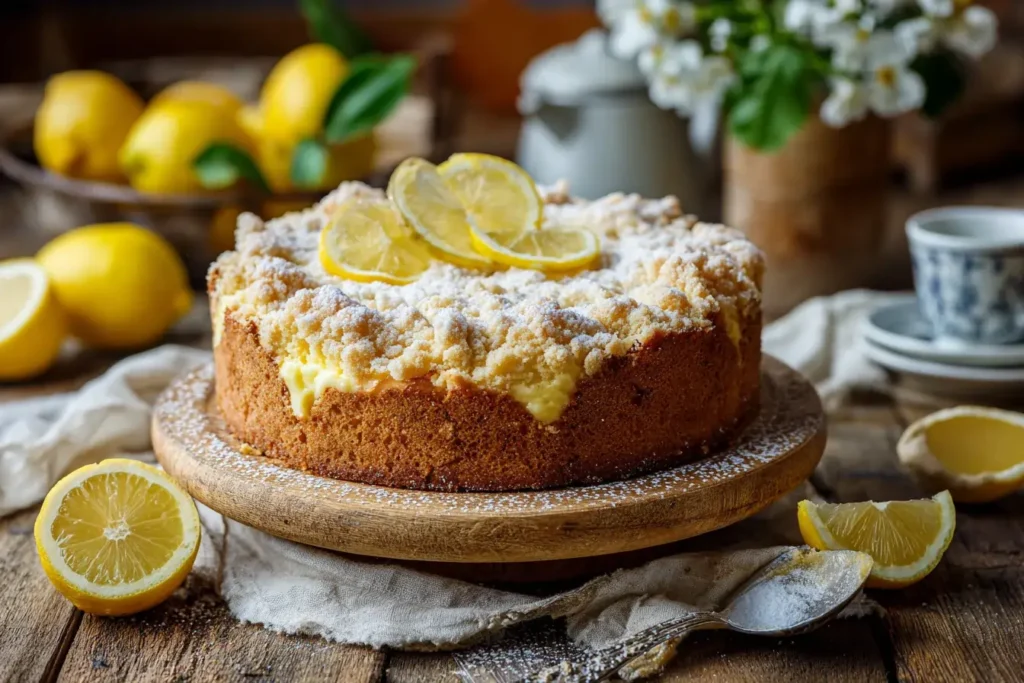 Lemon Cream Cheese Crumb Cake Recipe