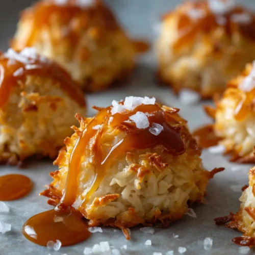 No Bake Salted Caramel Coconut Macaroons Recipe Rezept 2 No Bake Salted Caramel Coconut Macaroons Recipe