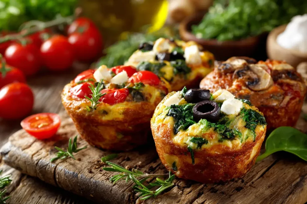 Omelette-Muffins mit dreierlei Füllung